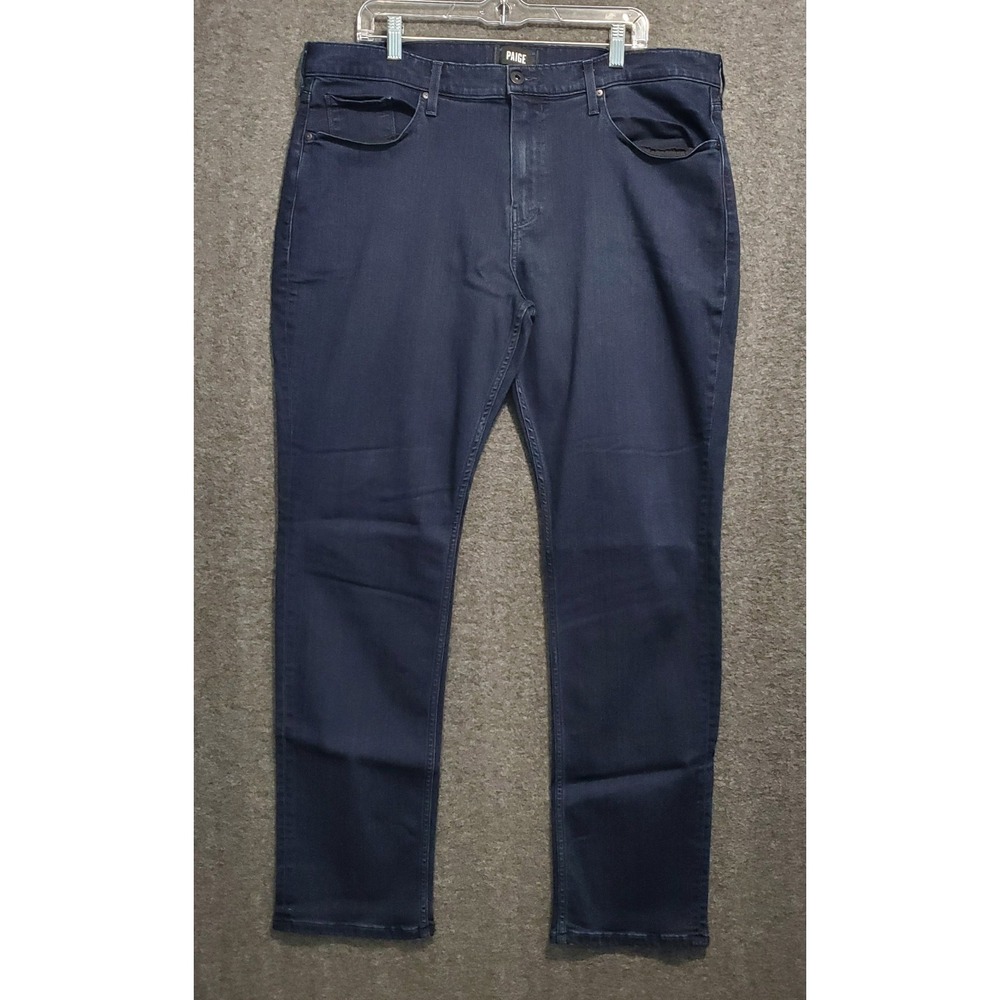 Paige Jeans Women Size 38 Federal High Rise Stretch Blue Dark Wash Denim Pants